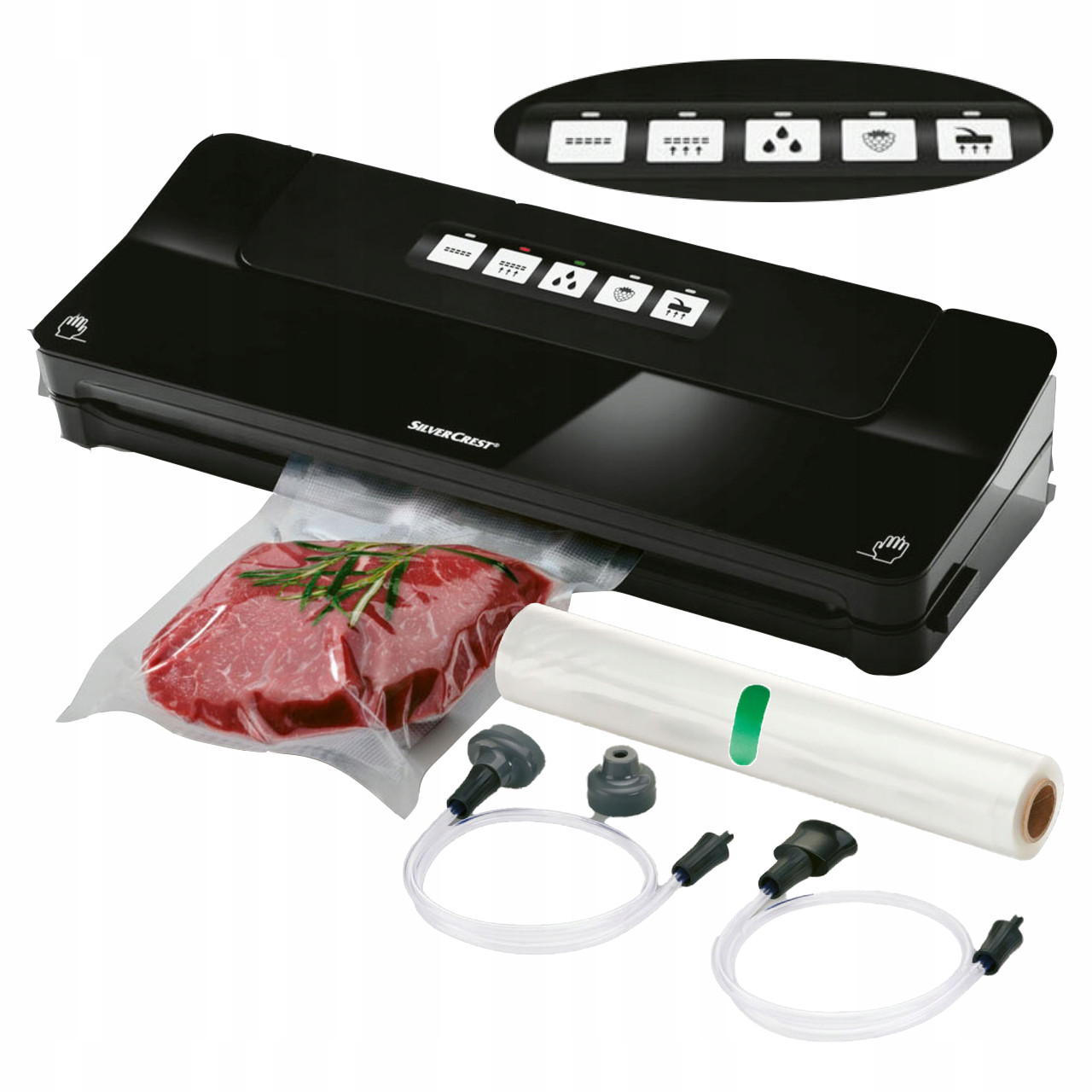 Вакууматор Silver Crest SV 125 C7 Black вакуумный упаковщик 125 Вт Германия