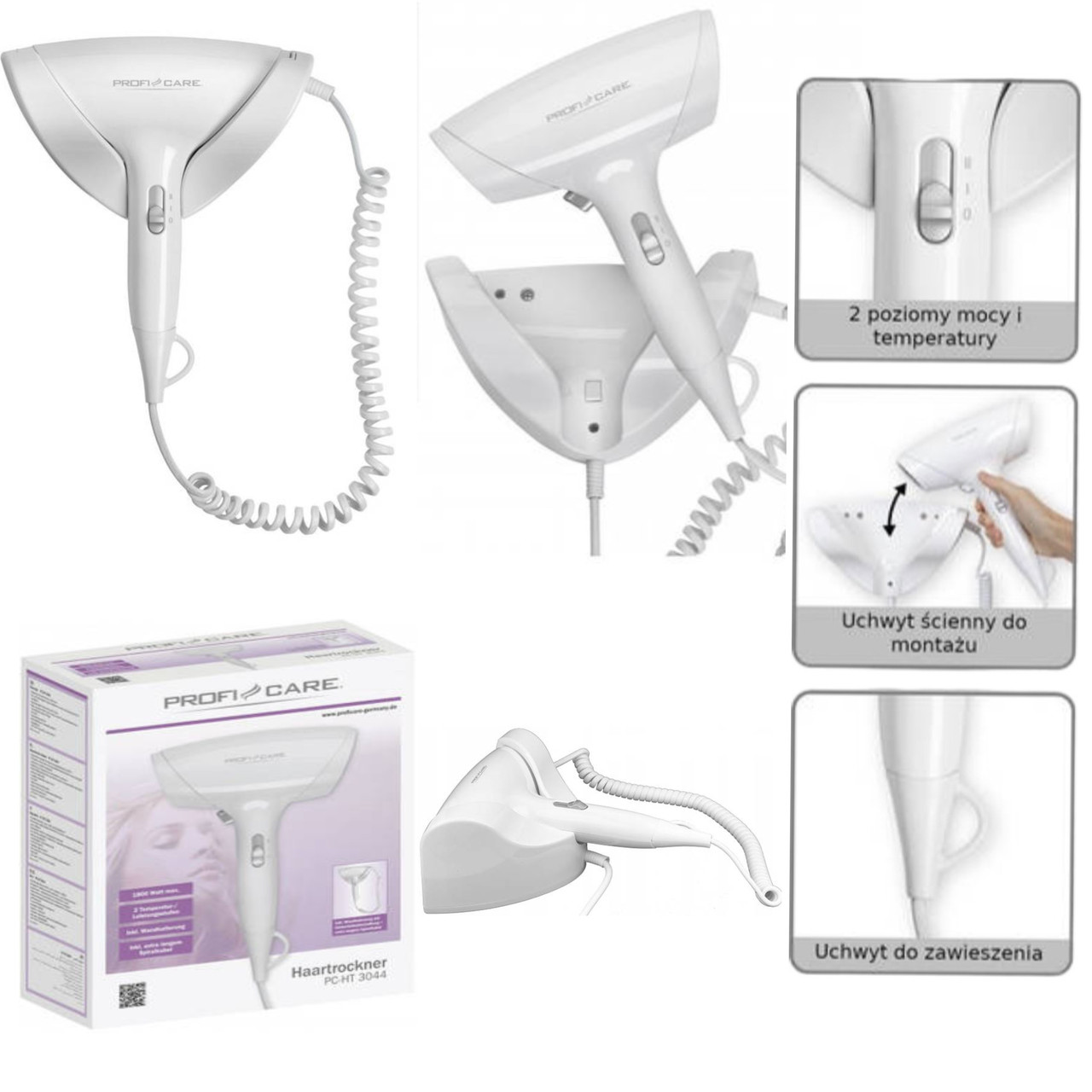 Фен для отеля PROFICARE PC-HT 3044