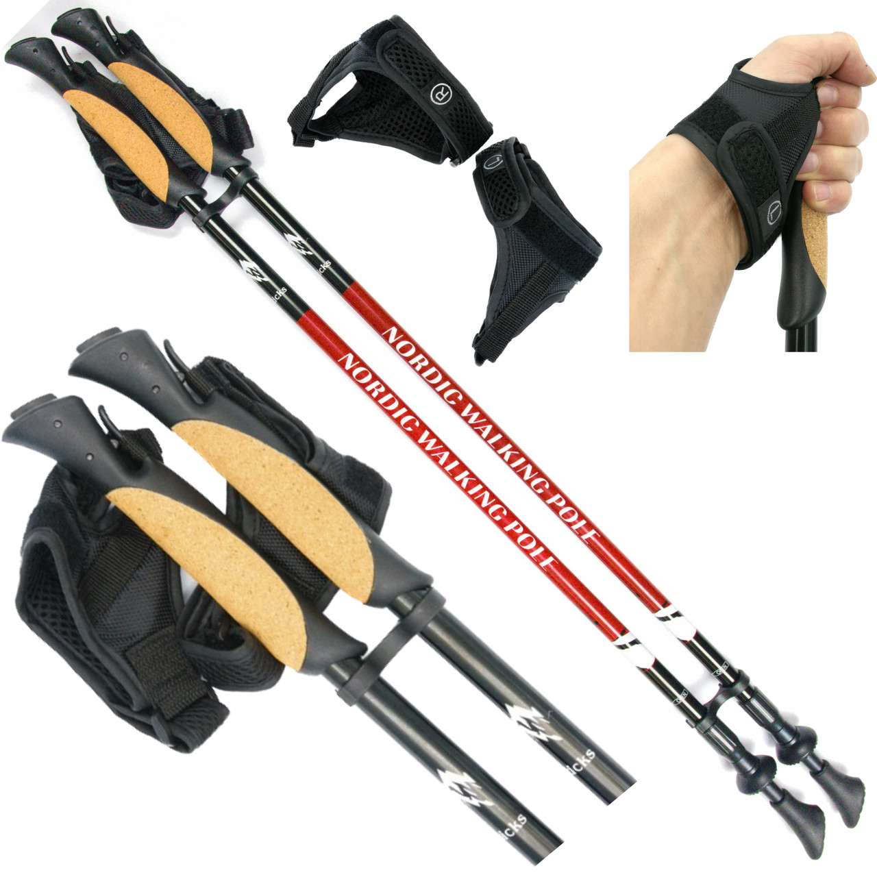 Палки для скандинавской ходьбы Nord Sticks 2 Red ORIGINAL ПОЛЬША