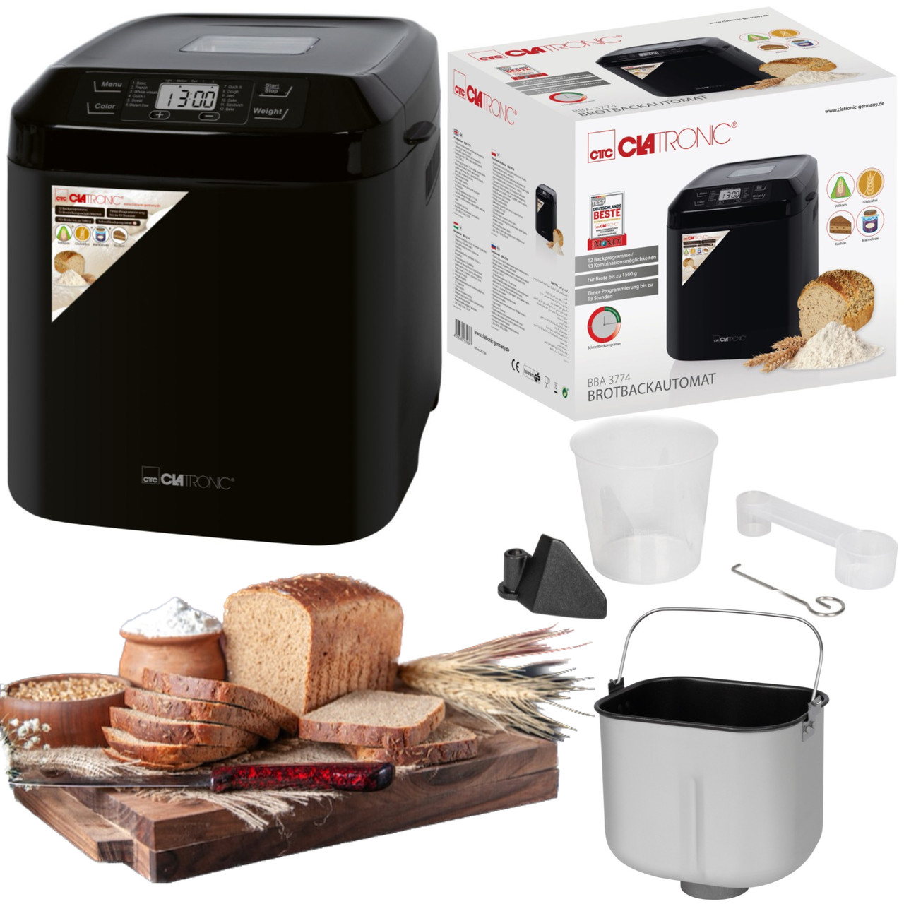 Хлебопечка Clatronic BBA 3774 550 Вт