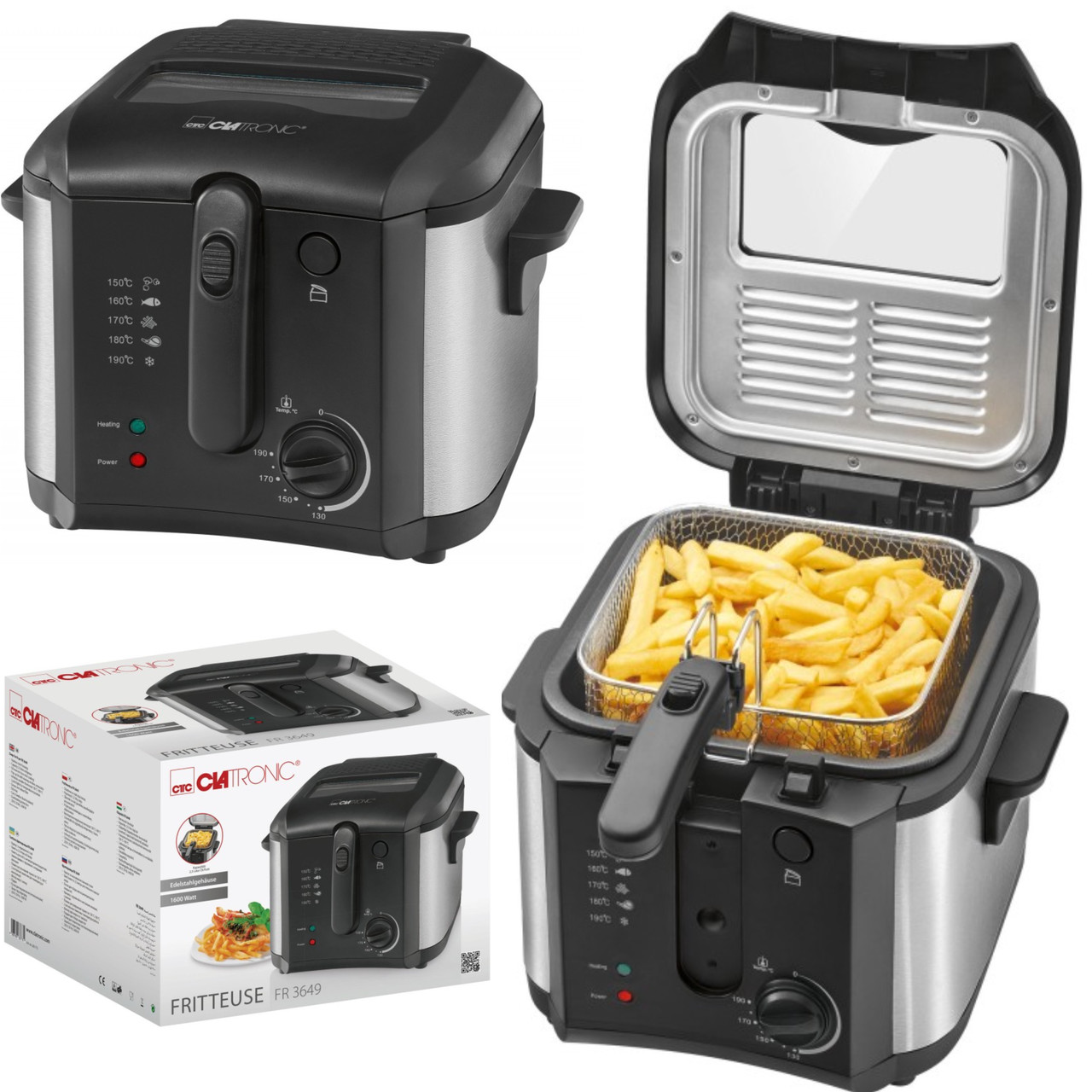 Фритюрница Clatronic FR 3649 2,5 л 1600 В