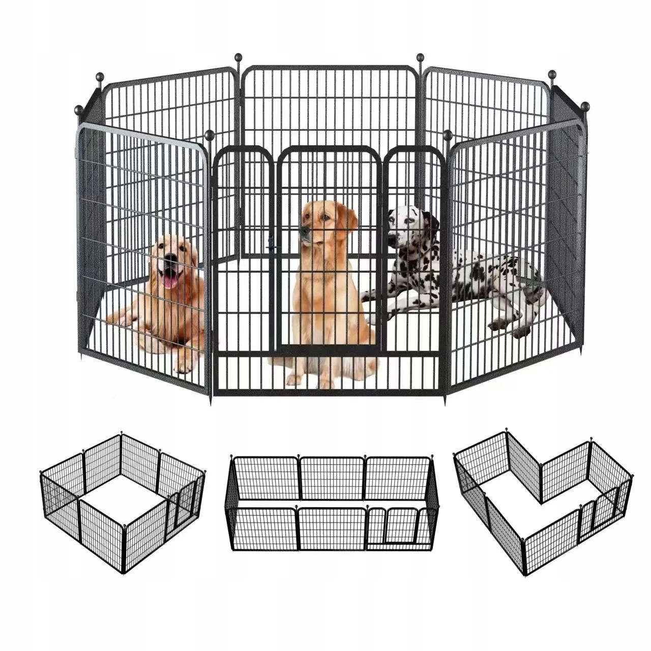 Металлический манеж клетка MALATEC 23769 вольер для животных 80*80 см 8 секций