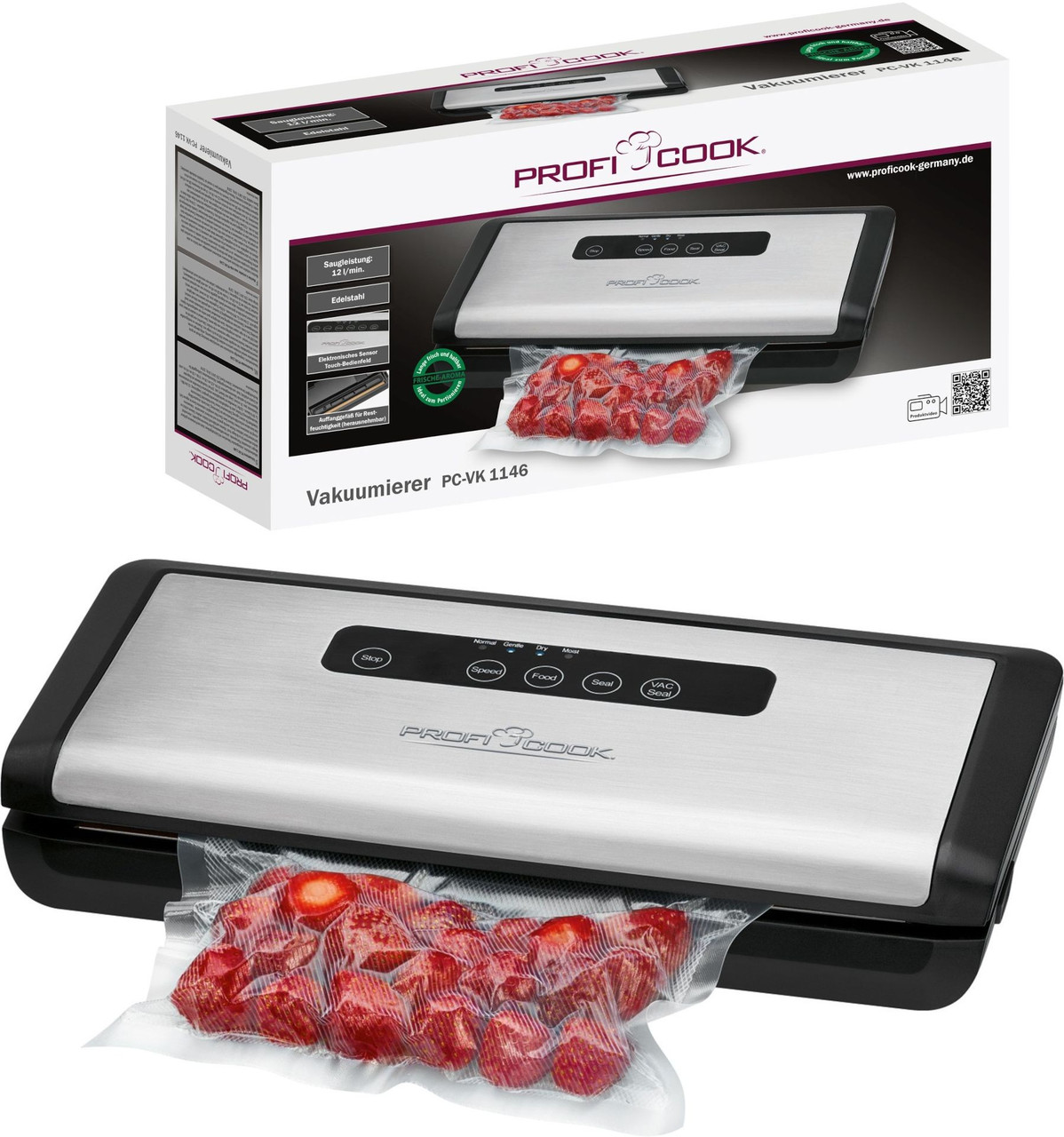 Вакууматор ProfiCook PC-VK 1146 вакуумный упаковщик 120 Вт