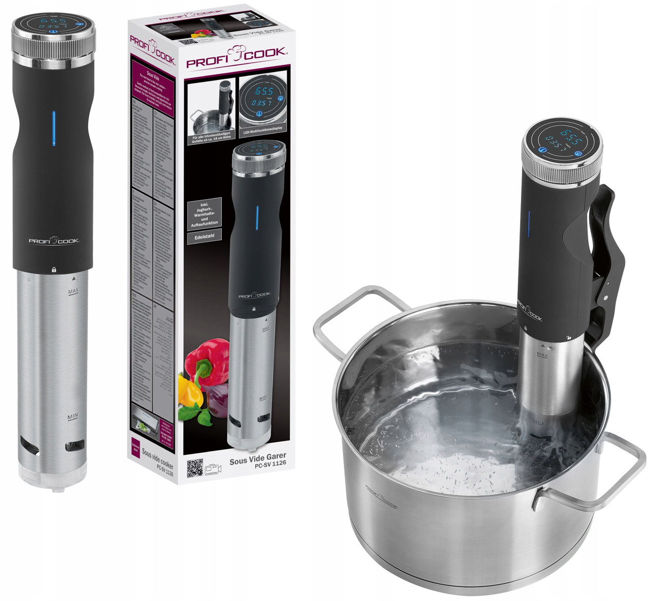 Вакуумный погружной нагреватель Sous-vide ProfiCook PC-SV 1126 су-вид 800 Вт