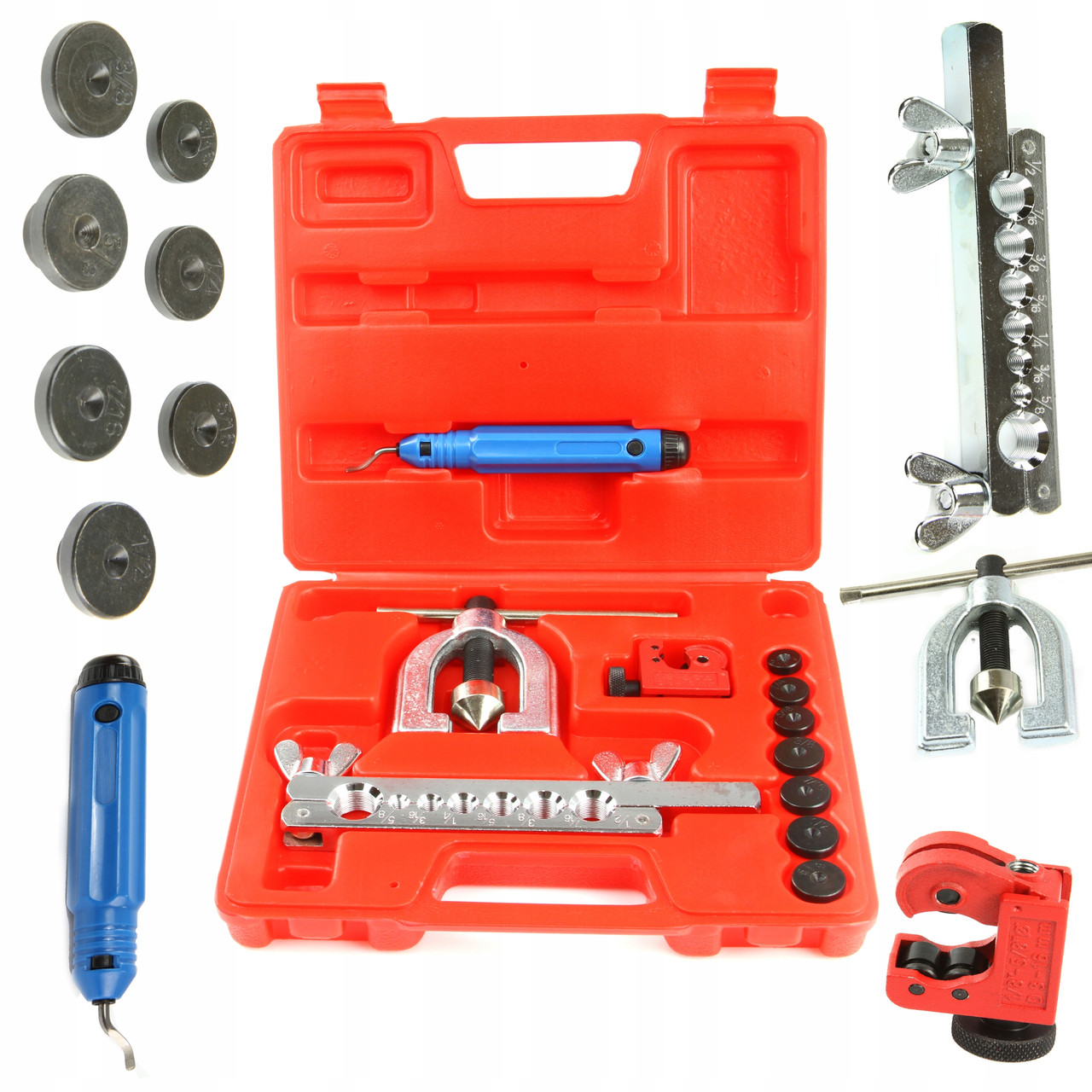 Набор для развальцовки тормозных трубок Mar-Pol M57751C в чемодане 11 предметов