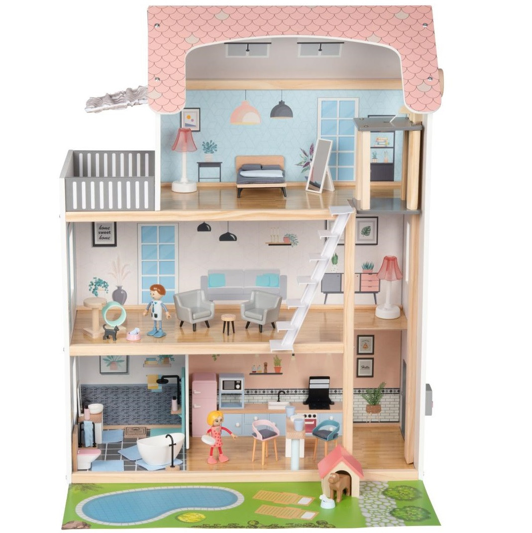 Кукольный домик XXL PlayTive с бассейном 54 детали Германия