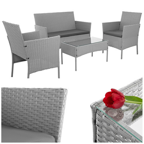 Садові меблі із сірого ротанга Gardlov 26910